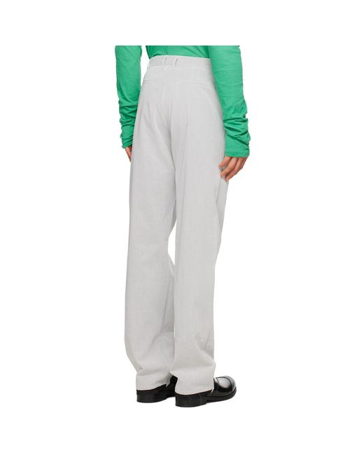 Edward Cuming White Ssense Exclusive Sunset Trousers for men