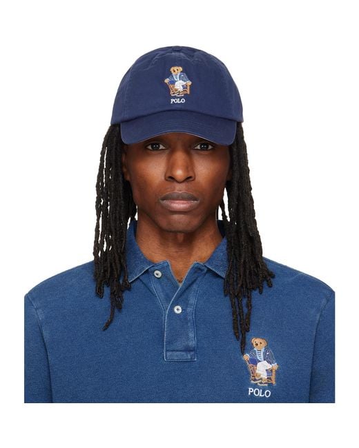 Polo Ralph Lauren Blue Polo Bear Twill Ball Cap for men