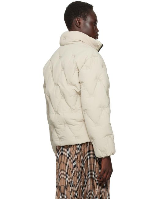 Blouson Matelassé En Nylon Rembourré En Duvet À Logos Ekd Burberry en coloris Natural