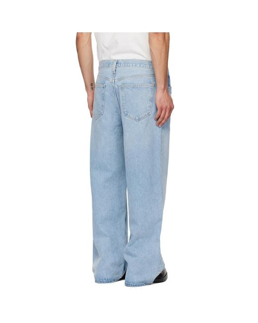 Agolde Blue Low Slung Baggy Jeans for men
