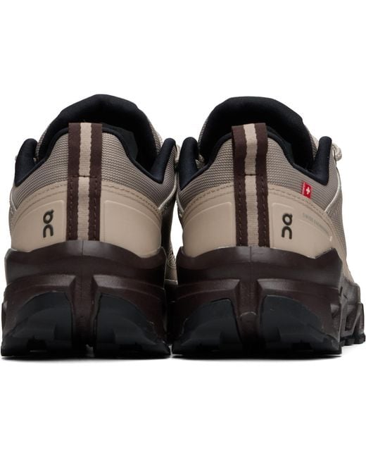 On Shoes Gray Taupe Cloudrock Low Waterproof Sneakers