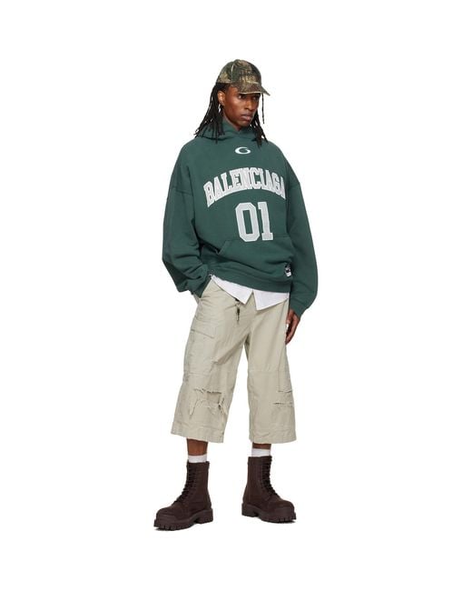 Balenciaga Natural Cropped Cargo Pants for men
