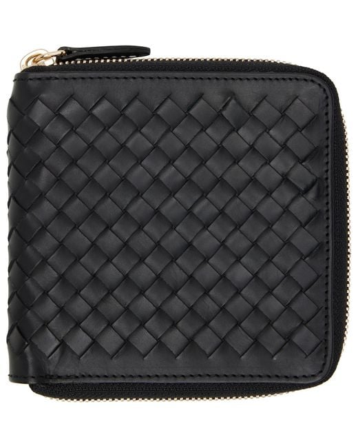 Dragon Diffusion Black Interlaced Square Zip Around Wallet