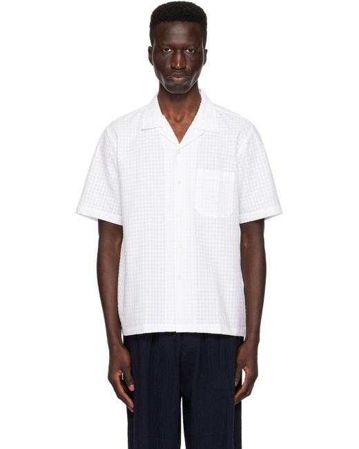 Universal Works White Road Shirt for men
