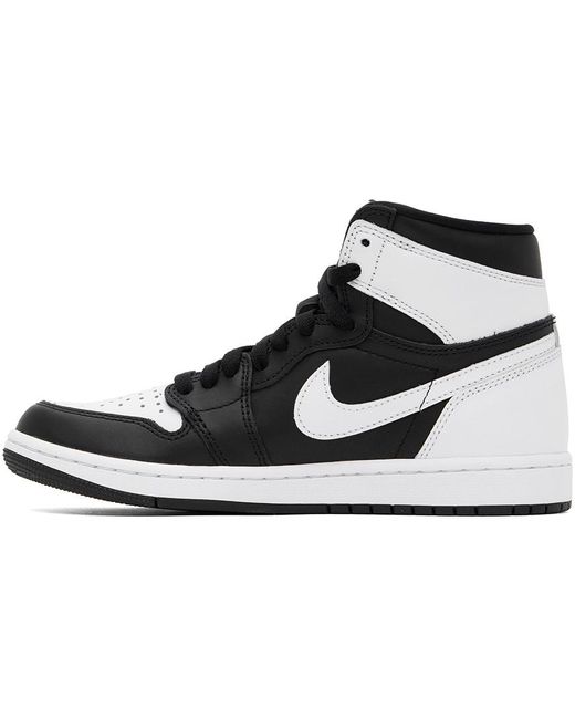 Baskets montantes rétro air jordan 1 og noir et blanc Nike pour homme en coloris Black