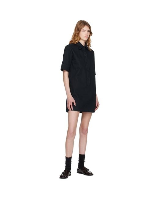 A.P.C. Black Poly Mini Dress