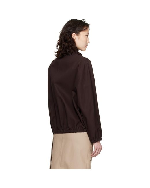 Courreges Black Buckle Zipped Bomber Jacket