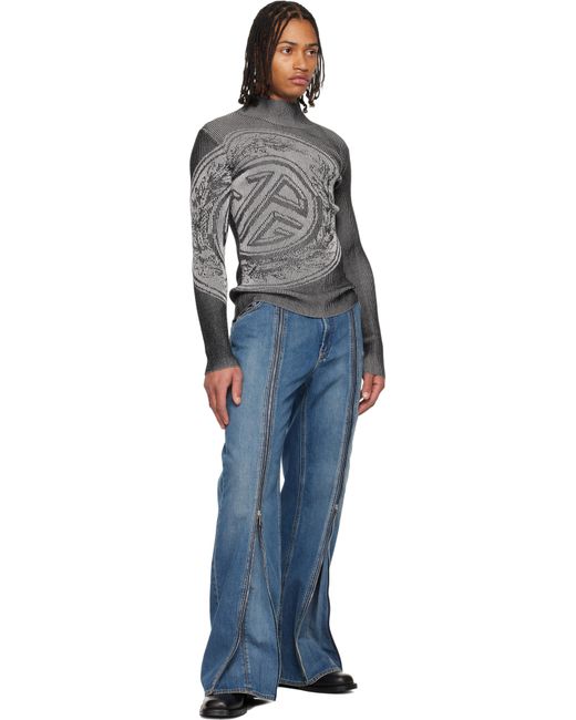 Jean Paul Gaultier Black 'The Laurel Stamp' Sweater for men