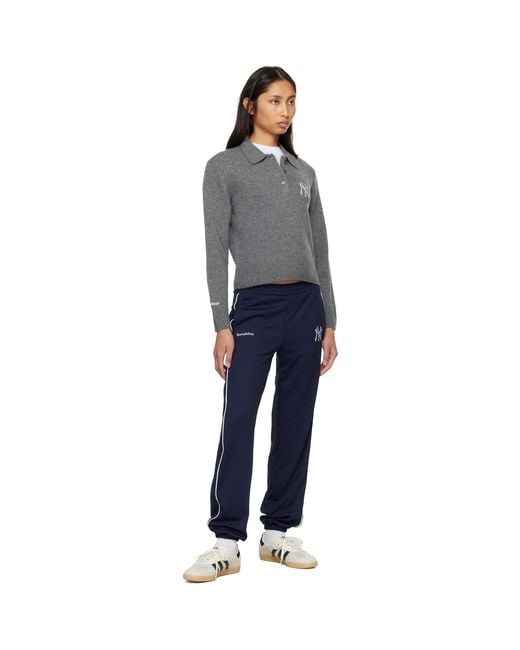 Sporty & Rich Blue Heritage Yankees Serif 90S Elio Lounge Pants