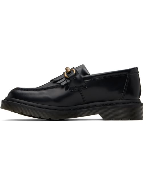 Dr. Martens Black Adrian Snaffle Smooth Leather Kiltie Loafers for men
