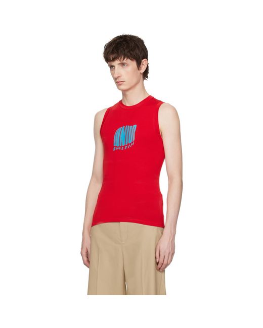 Jean Paul Gaultier Red 'The Junior Gaultier' Tank Top for men