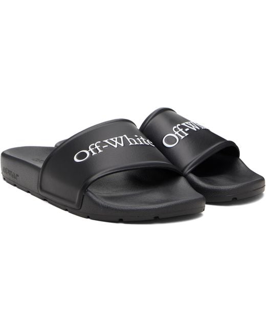 Off-White c/o Virgil Abloh Black Bookish Slides for men