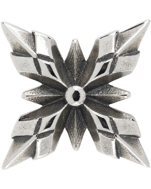 Emanuele Bicocchi Metallic Crest Single Earring for men