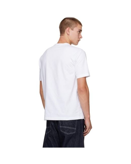 Comme des Garçons White 'Homme' Chest Logo Cotton T-Shirt for men