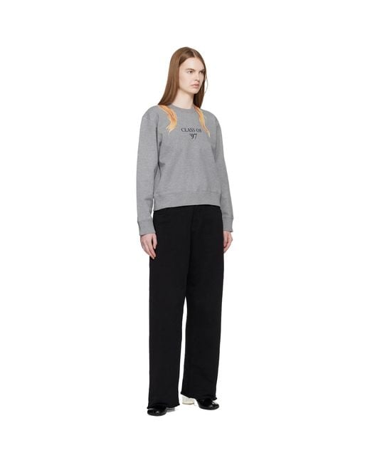 MM6 by Maison Margiela Black Wide-Leg Cotton Trousers
