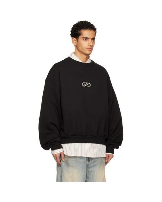 we11done Black Se11Done Sweatshirt for men