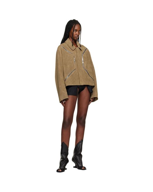 Rick Owens Multicolor Temple Heizer Mac Suede Jacket