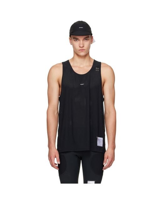 Satisfy Black Space-O Running Top for men