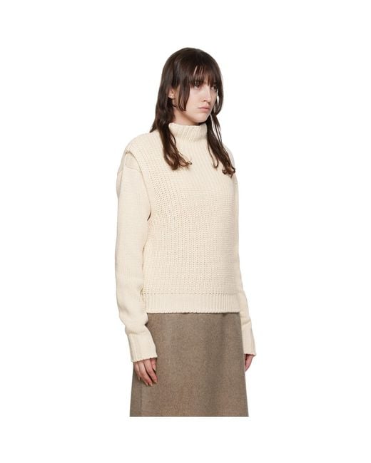 LE17SEPTEMBRE Natural Off- Layered Sweater Set