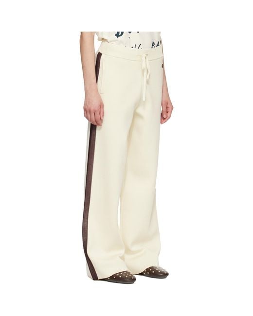 Wales Bonner Natural Off- Tide Viscose Poly Knit Track Pants