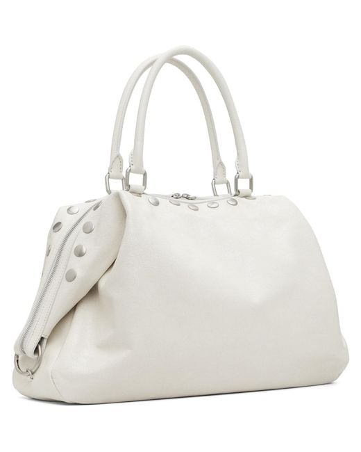 MARGE SHERWOOD Gray Off- Dumpling Stud Bag