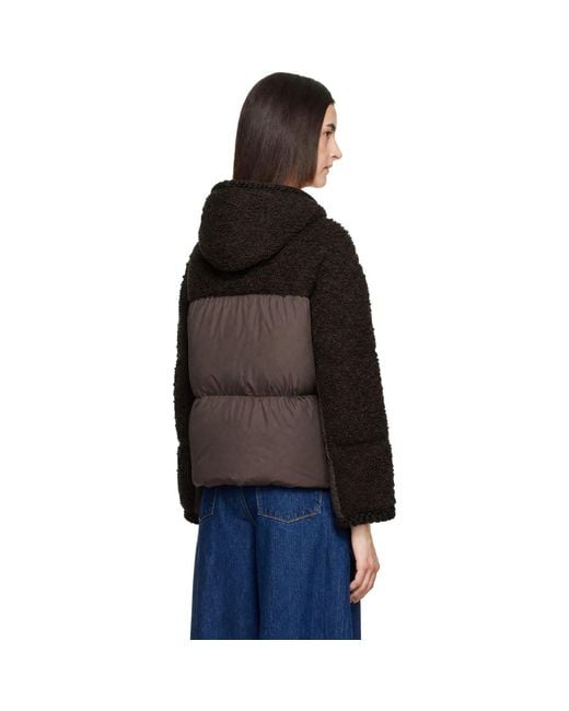 Moncler Black Cristallin Hooded Down Jacket