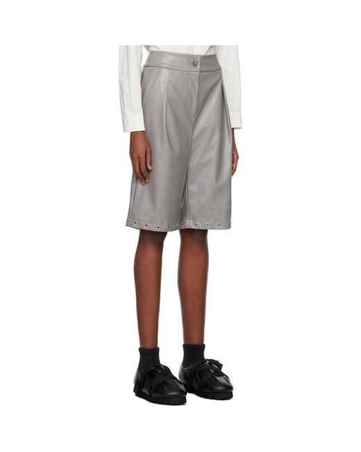 Yume Yume Black Gardener Faux-leather Shorts
