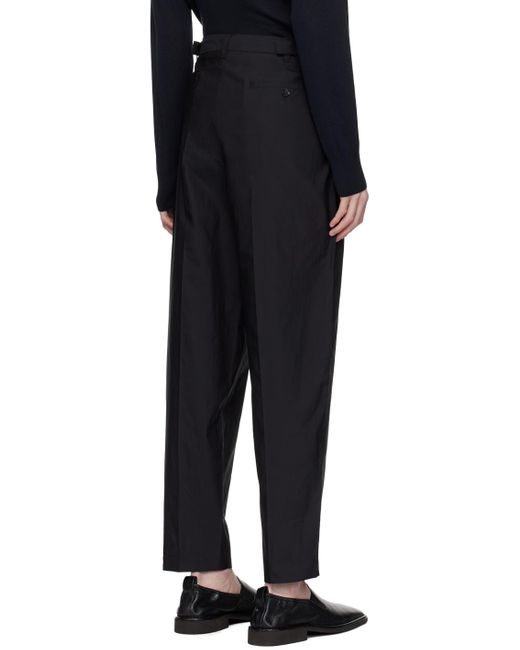 Lemaire Black Washed Trousers for men