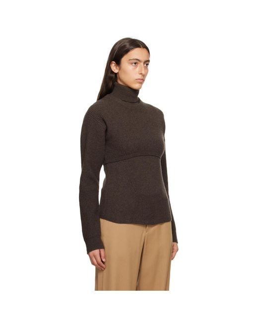 Wooyoungmi Black Gray Layered Turtleneck