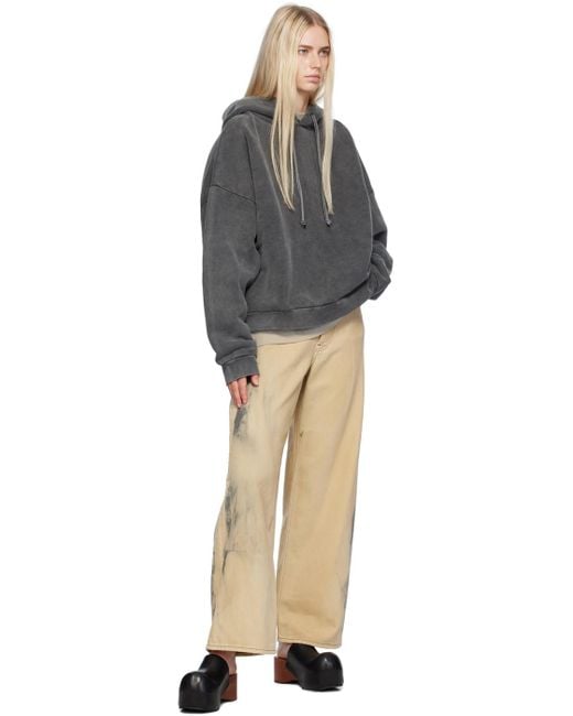 Acne Black Garment-Dyed Hoodie
