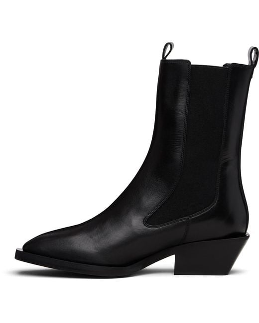 Aeyde Black Luna Chelsea Boots