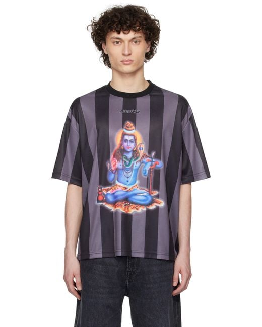 メンズ AWAKE NY ブラック Retro サッカー ジャージ トップス Blue
