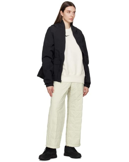 Nike Natural Off-white Quilted Trousers