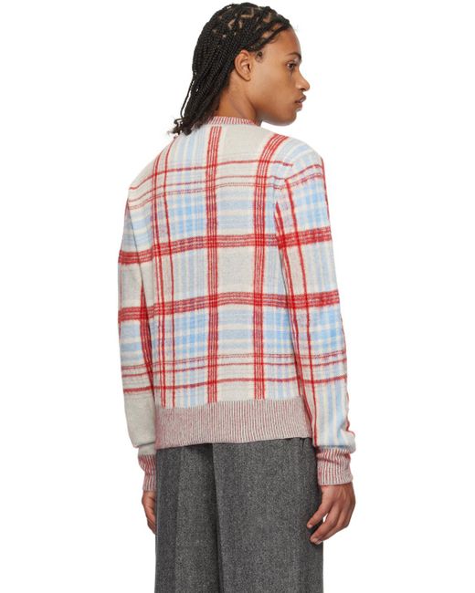 Vivienne Westwood Red & Blue Check Sweater for men