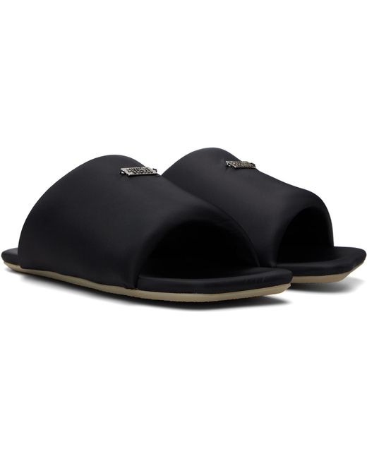 MM6 by Maison Margiela Black Padded Sandals for men
