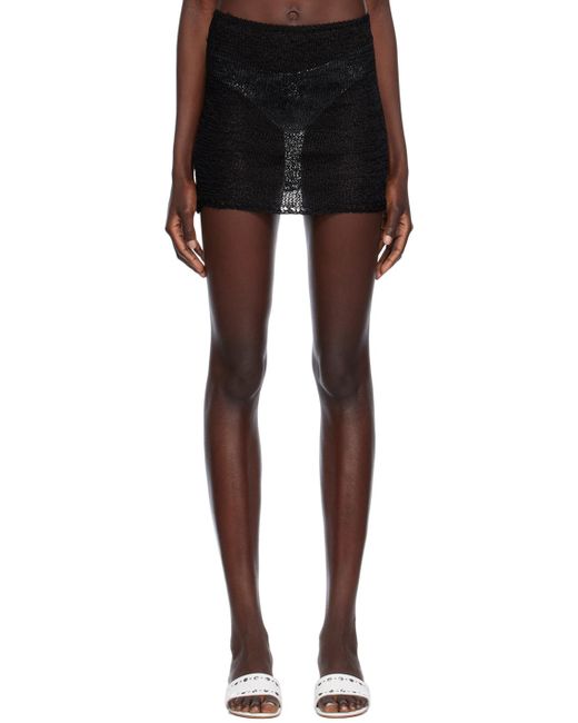 Paloma Wool Black Amarga Miniskirt