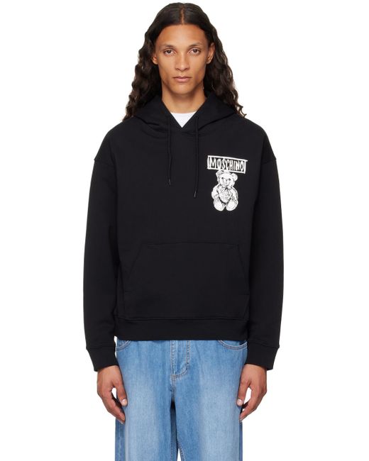Moschino Black Teddy Bear Hoodie for men