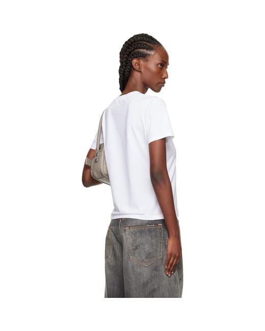 Acne White Logo Patch T-Shirt