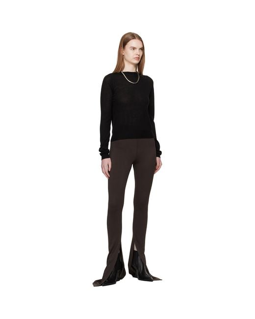 Rick Owens Black Temple Biker Level Sweater