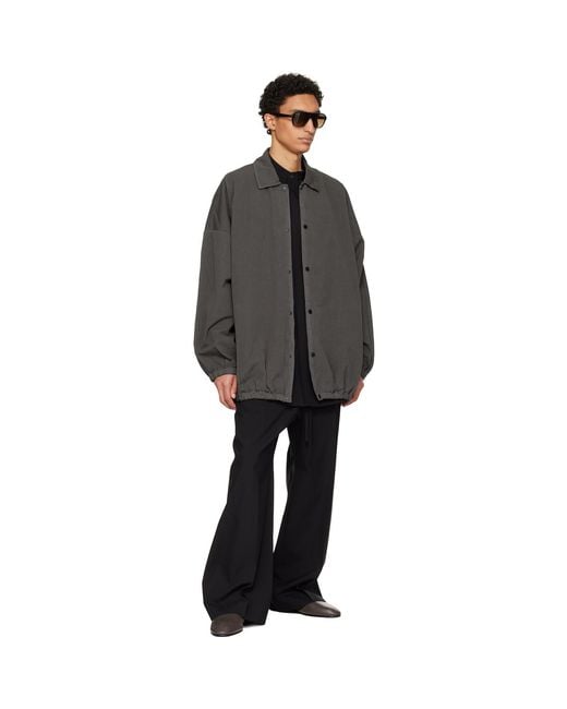 Fear Of God Gray Garment Dyed Cotton Windbreaker Jacket for men