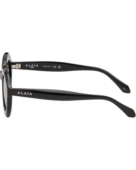 Alaïa Black Round Sunglasses