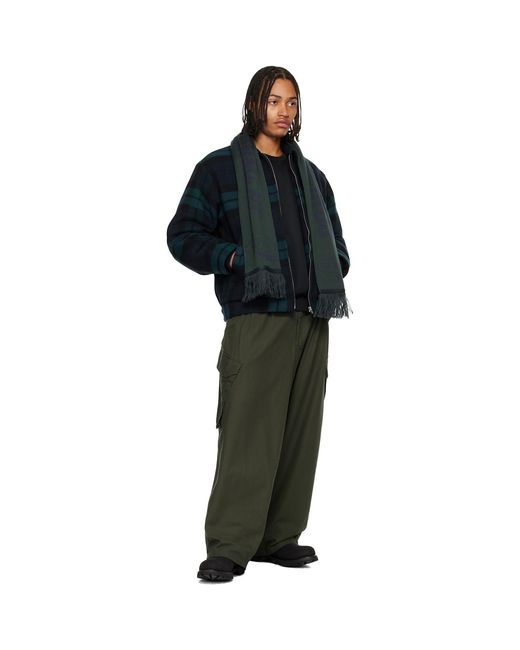 (w)taps Black Khaki & Evasion Muffler Scarf for men