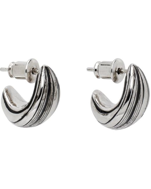 Lemaire Black Silver Girasol Earrings