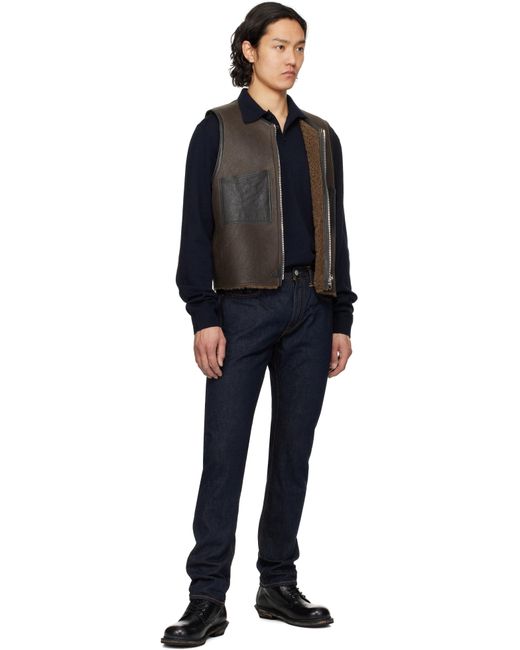 RRL Blue Slim Fit Once-Washed Selvedge Jeans for men