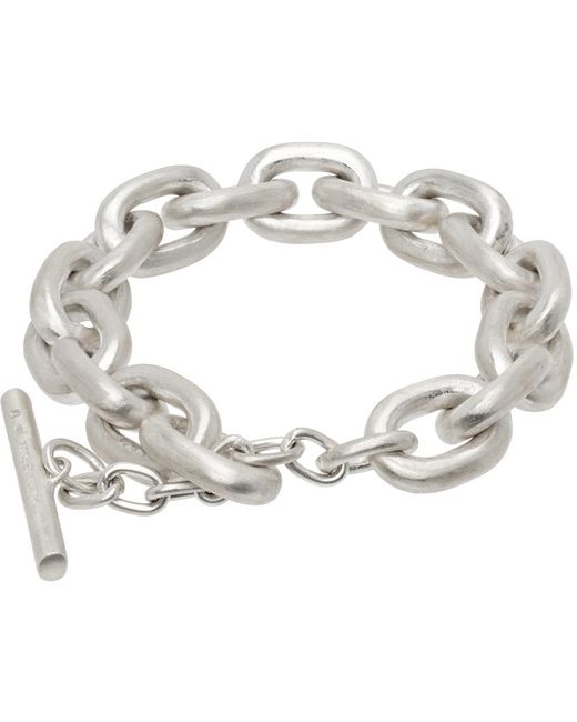 Parts Of 4 White Extra Small Links toggle Chain Bracelet for men