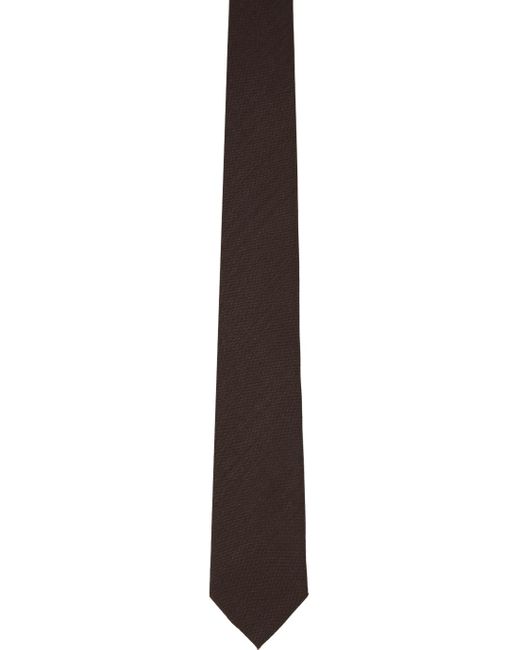 Cravate texturée brune Tom Ford pour homme en coloris Black
