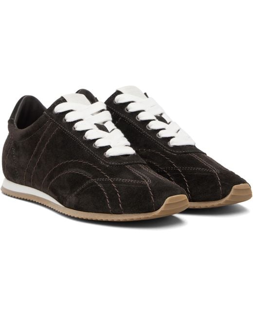 Totême  Black Flex Suede Sneakers