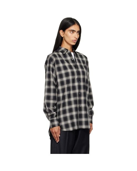 Ssstein Black Cotton Oversized Ls Shirt