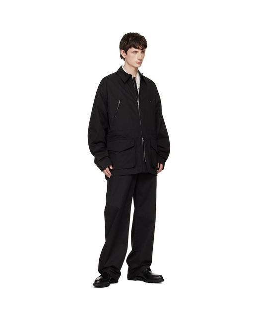Rier Black Cotton Trousers for men