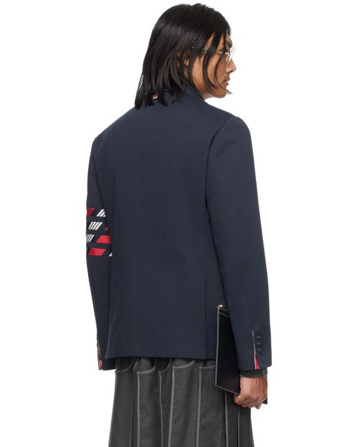 Thom Browne Blue Navy 4-bar Unconstructed Classic Blazer for men